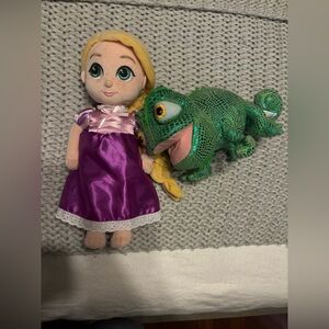 Disney store Rapunzel and pascal plush